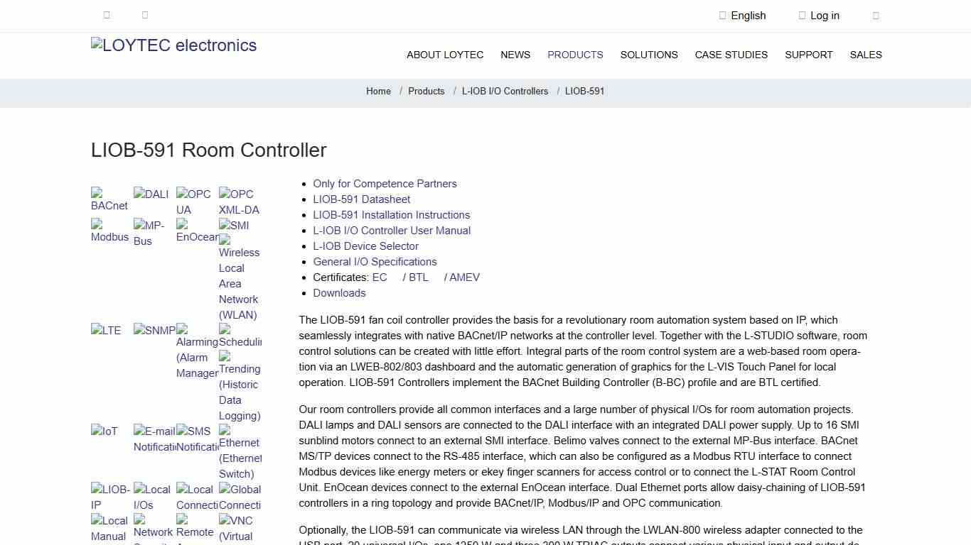 LIOB-591 Room Controller